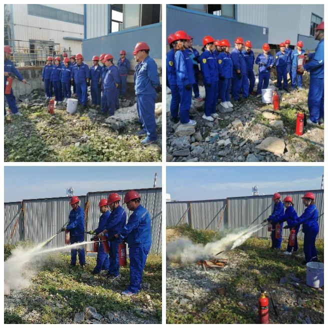 9#材料項(xiàng)目部開展滅火器實(shí)操演練